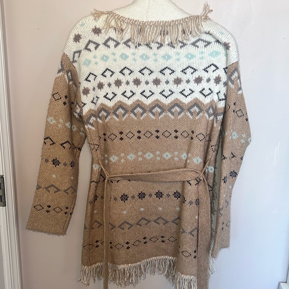 Lucky Brand Belted Fringe Cardigan - Picture 3 of 4